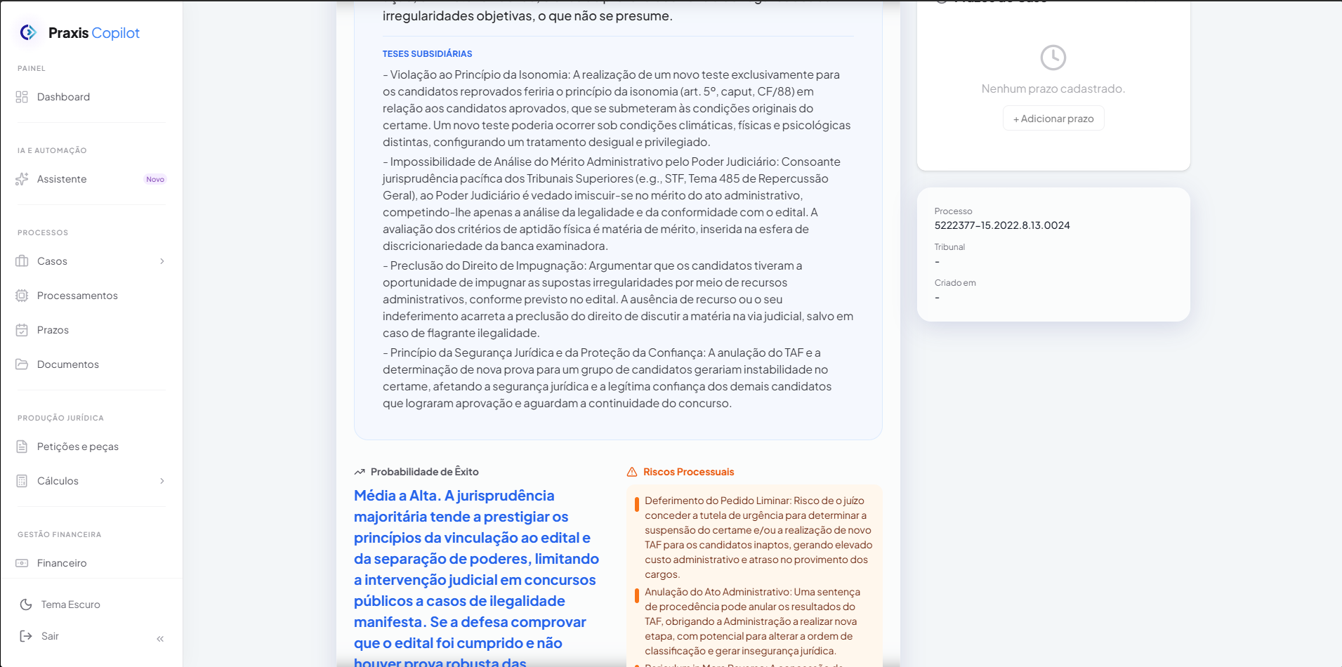 Praxis Copilot - upload e processamento RAG